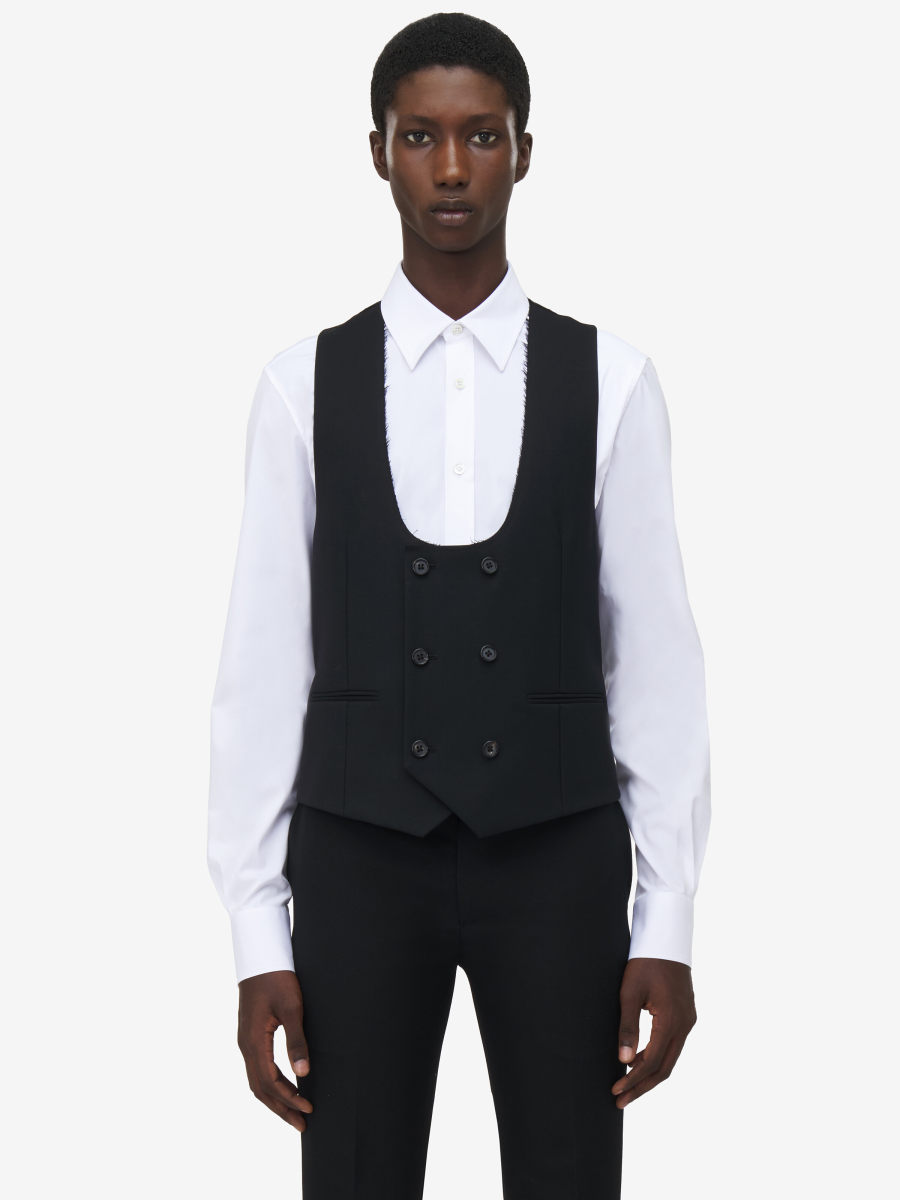 ALEXANDER MCQUEEN - Double-breasted Waistcoat - Item 824372QUAAC1000